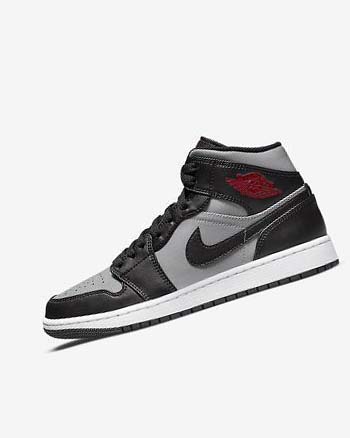 Nike Air Jordan 1 Mid Negros Grises Blancos Rojos | MX 2370